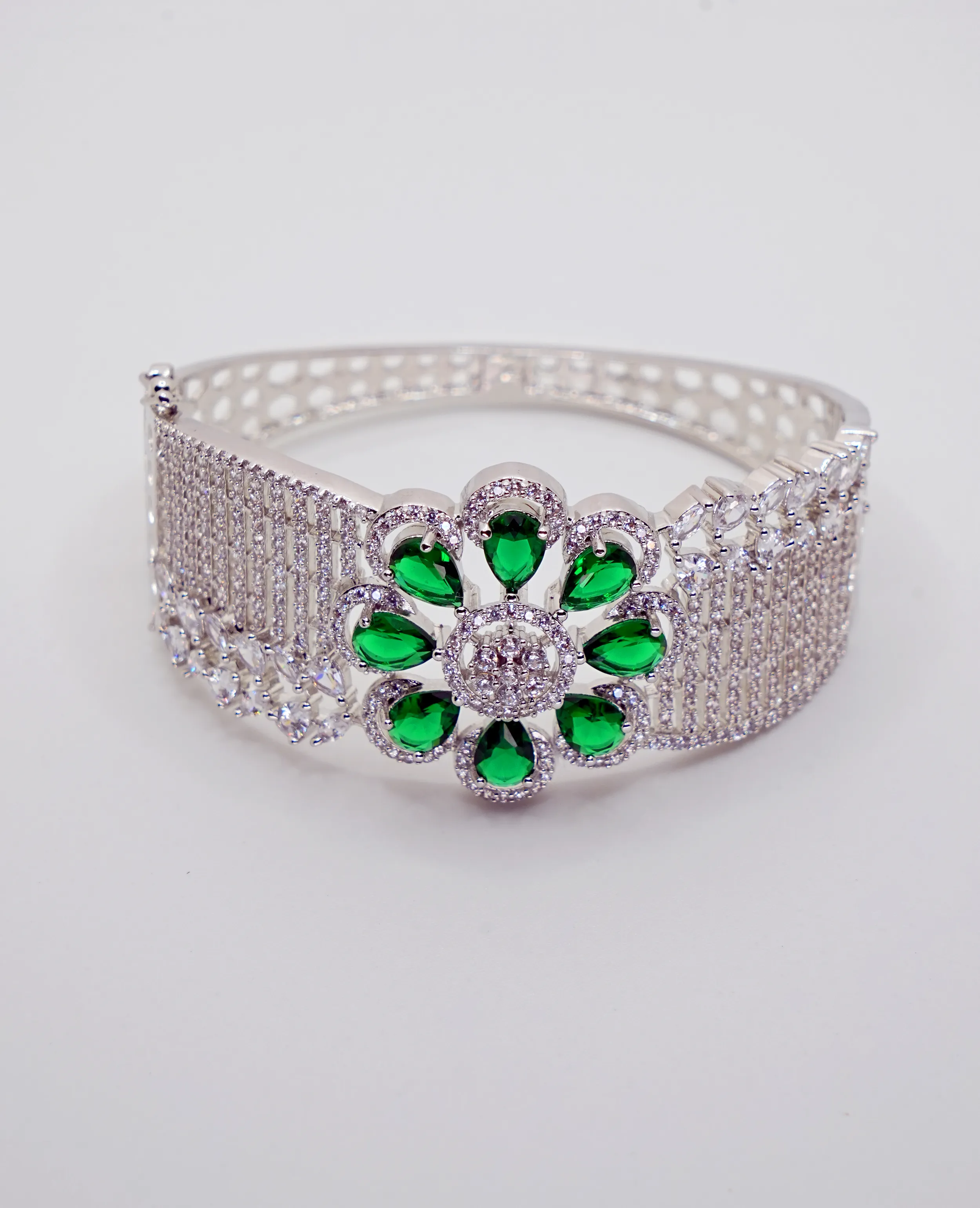 AD Bracelet with Emerald Detail 