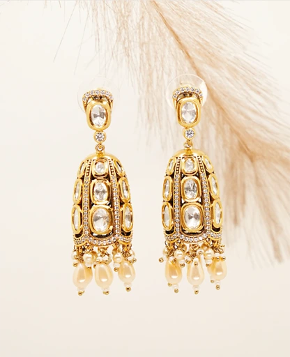 Victorian Kundan Jhumka – Embrace Subtle Royalty