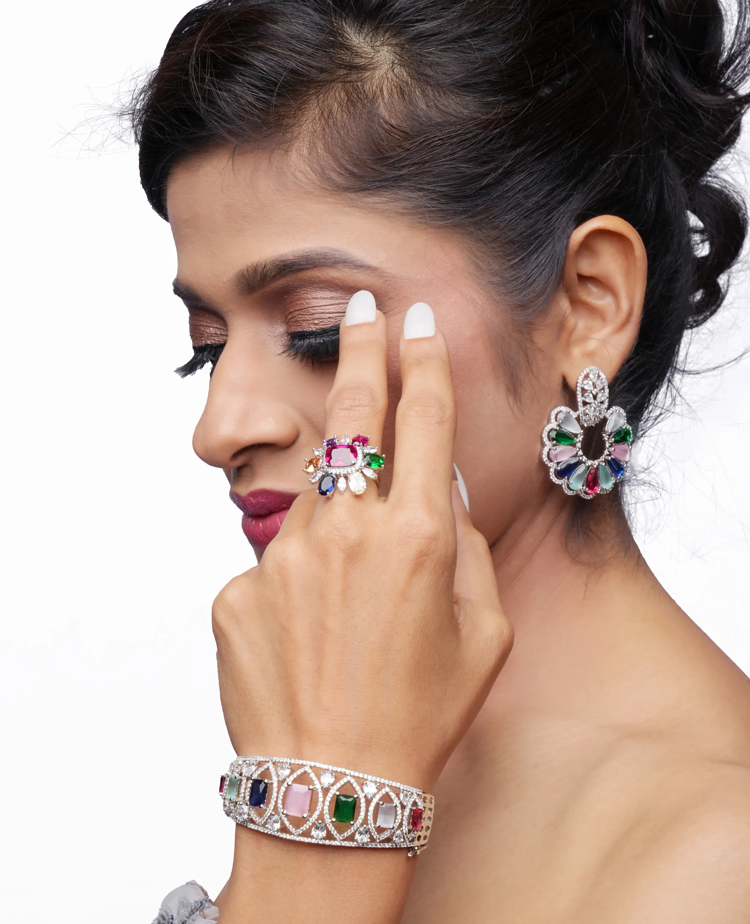 Multi-Color AD Finger Ring 