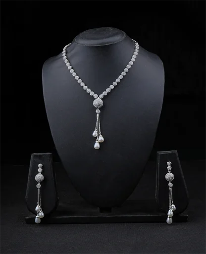 AD & Freshwater Pearls Necklace Set
