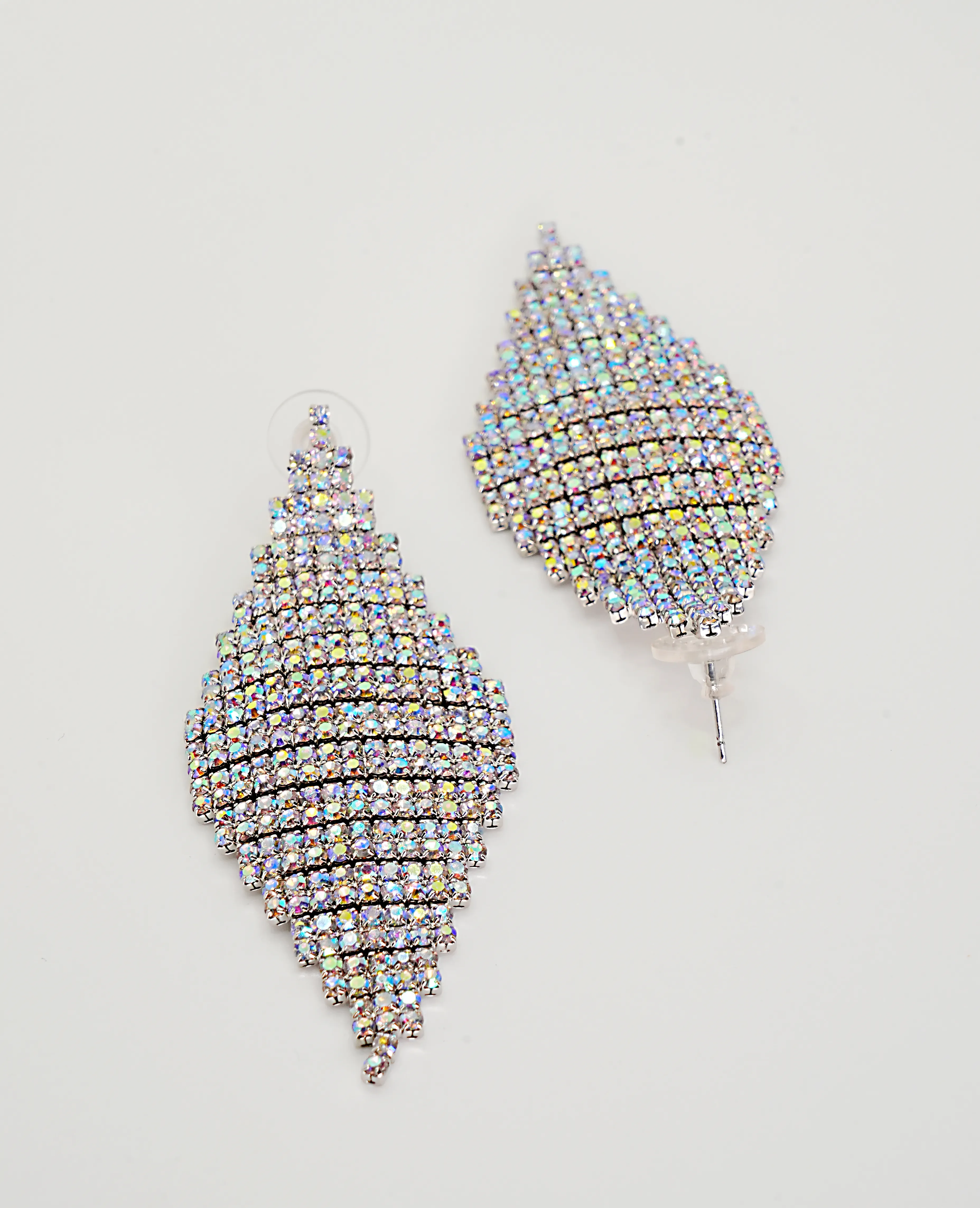 Multi-Color Diamond Crystal Earrings – Vibrant & Unique