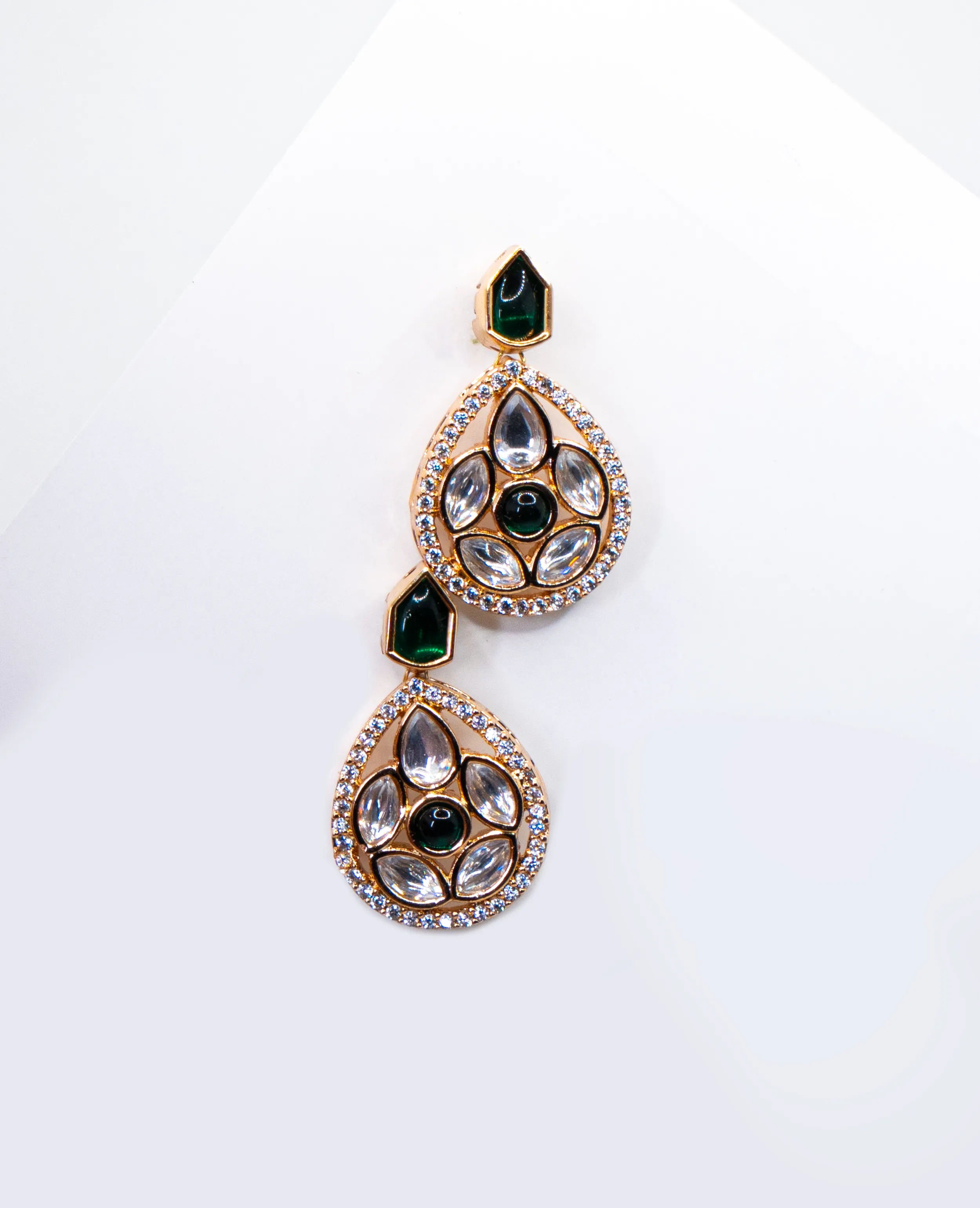 Kundan Semi-Hanging Traditional Earrings