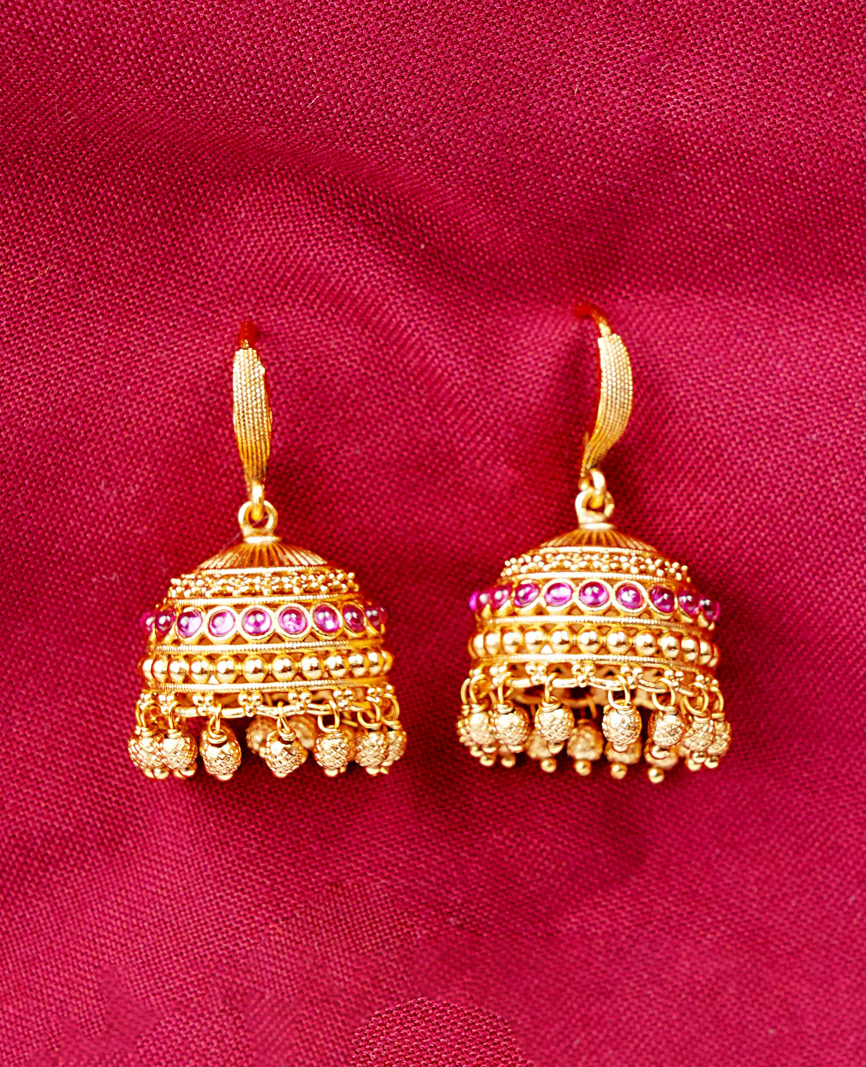 Gram Small Jhumki Earrings - Delicate Elegance