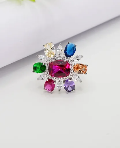 Multi-Color AD Finger Ring 