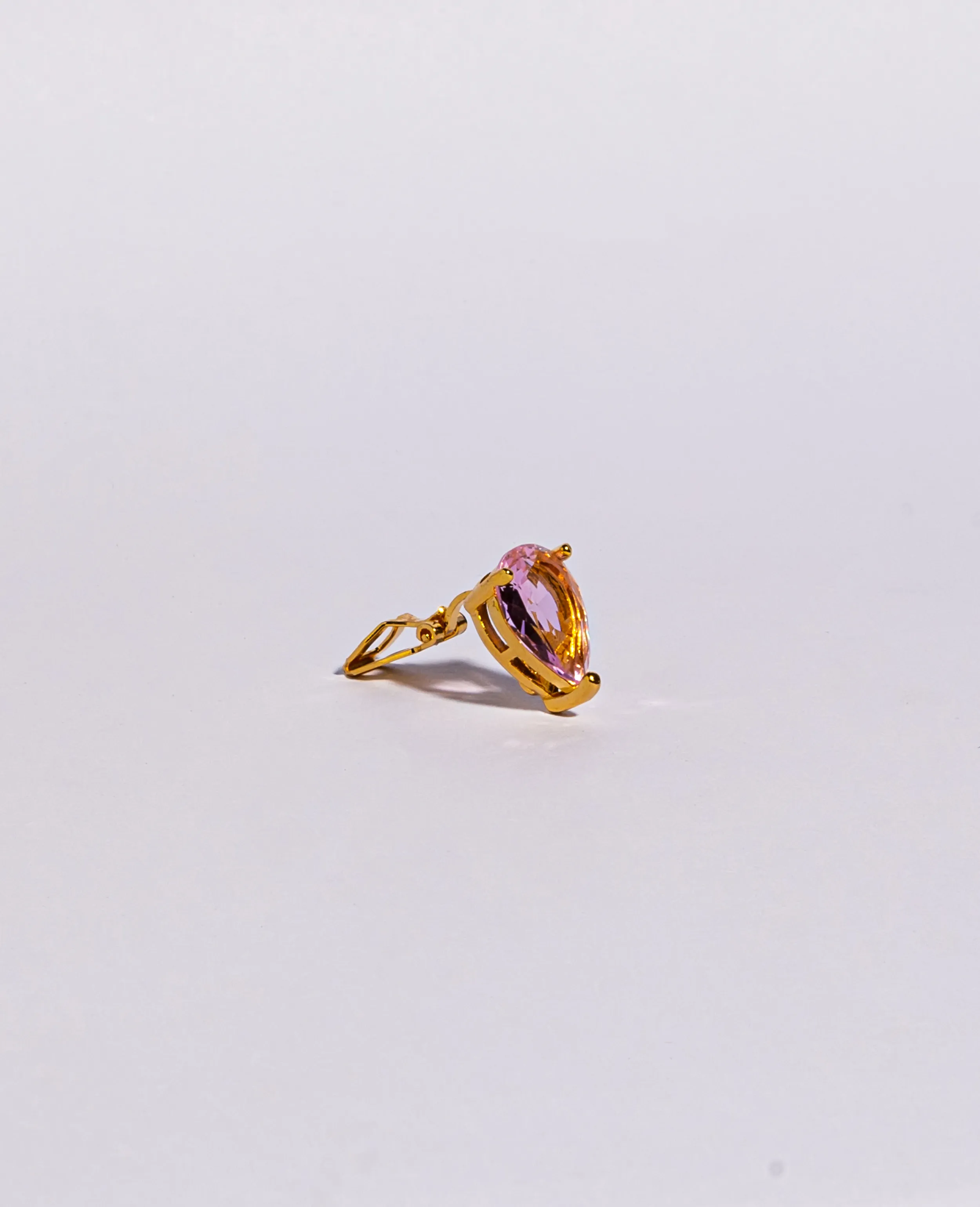 Clip-On Pink Stud Earrings (No Piercing Required)