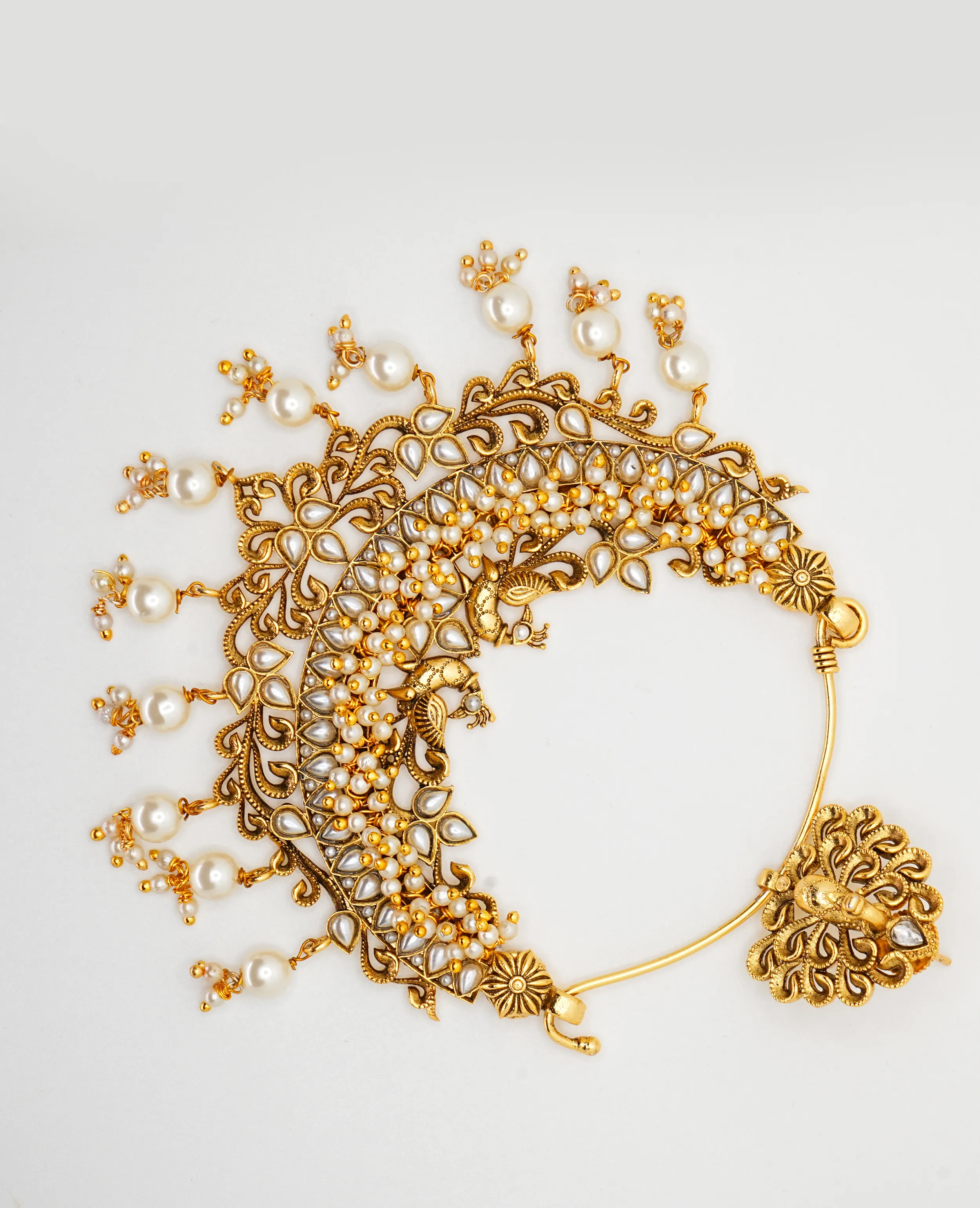 Dull Gold Traditional Chandelier Earrings - Timeless Elegance