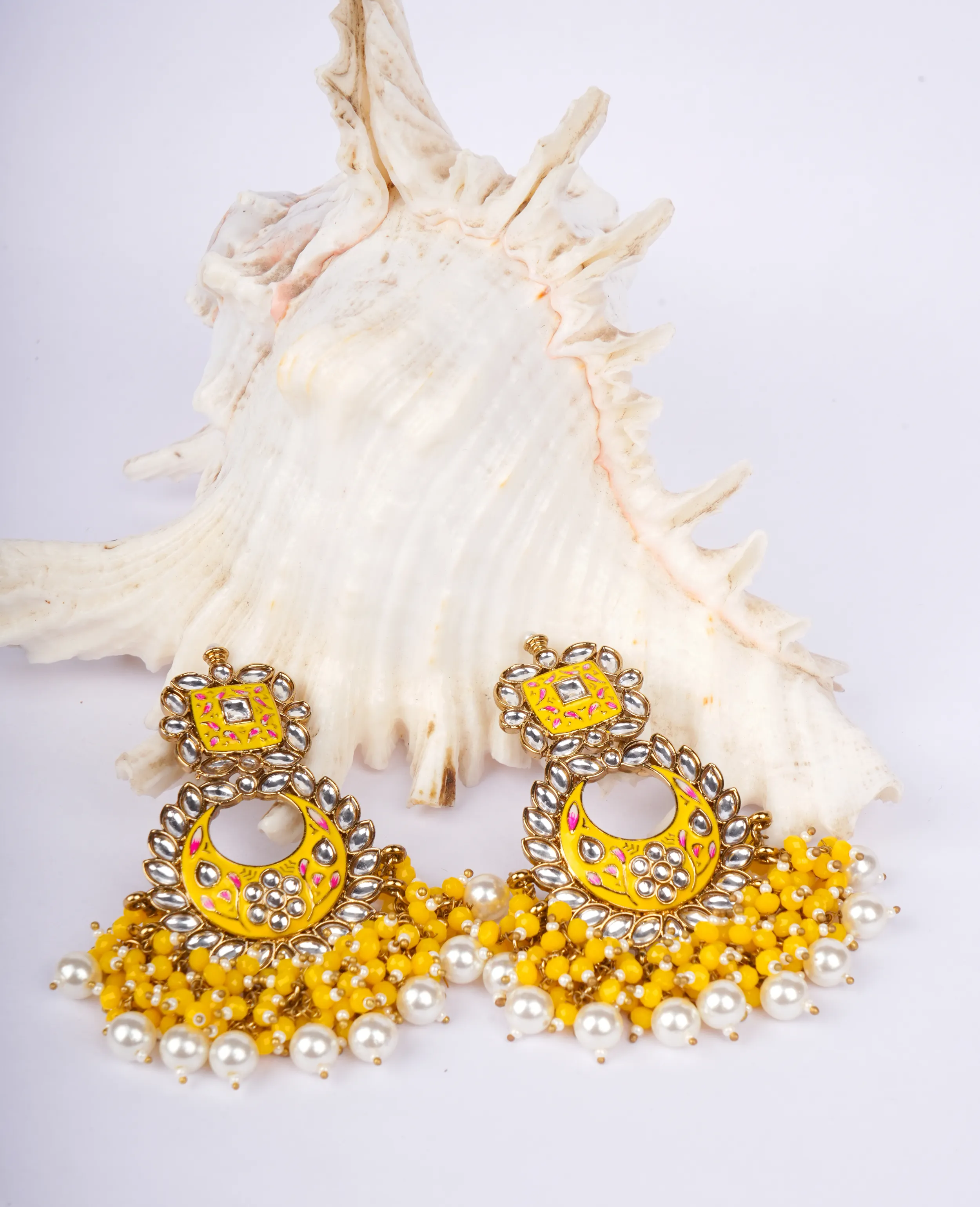 Handwork Meenakari Chandbali Earrings – Traditional Elegance with a Vibrant Twist