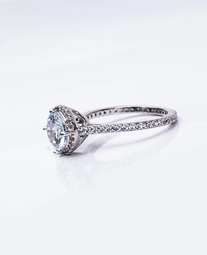 AD Silver-Plated Finger Ring