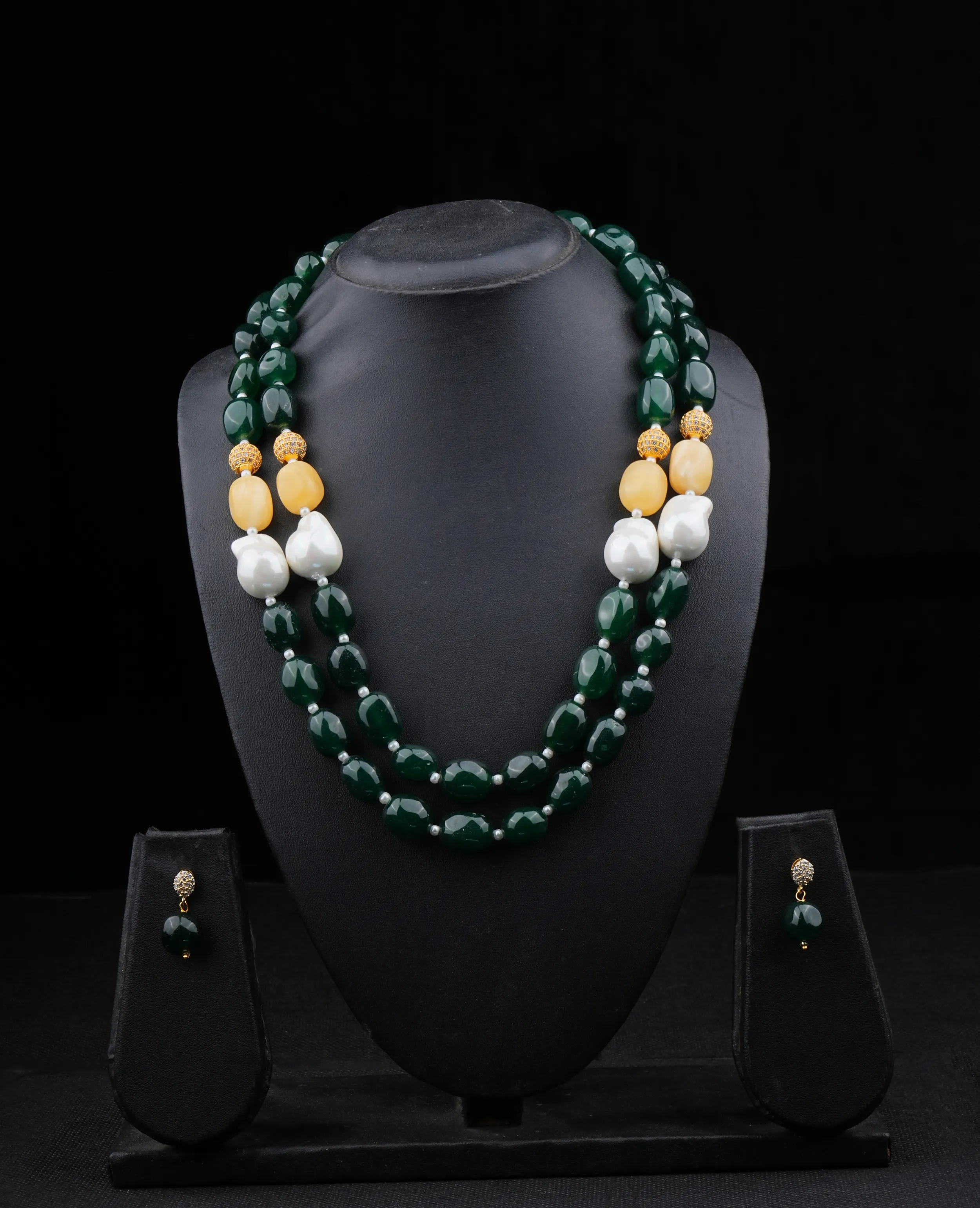 Emerald Semi-Precious Stone Mala 