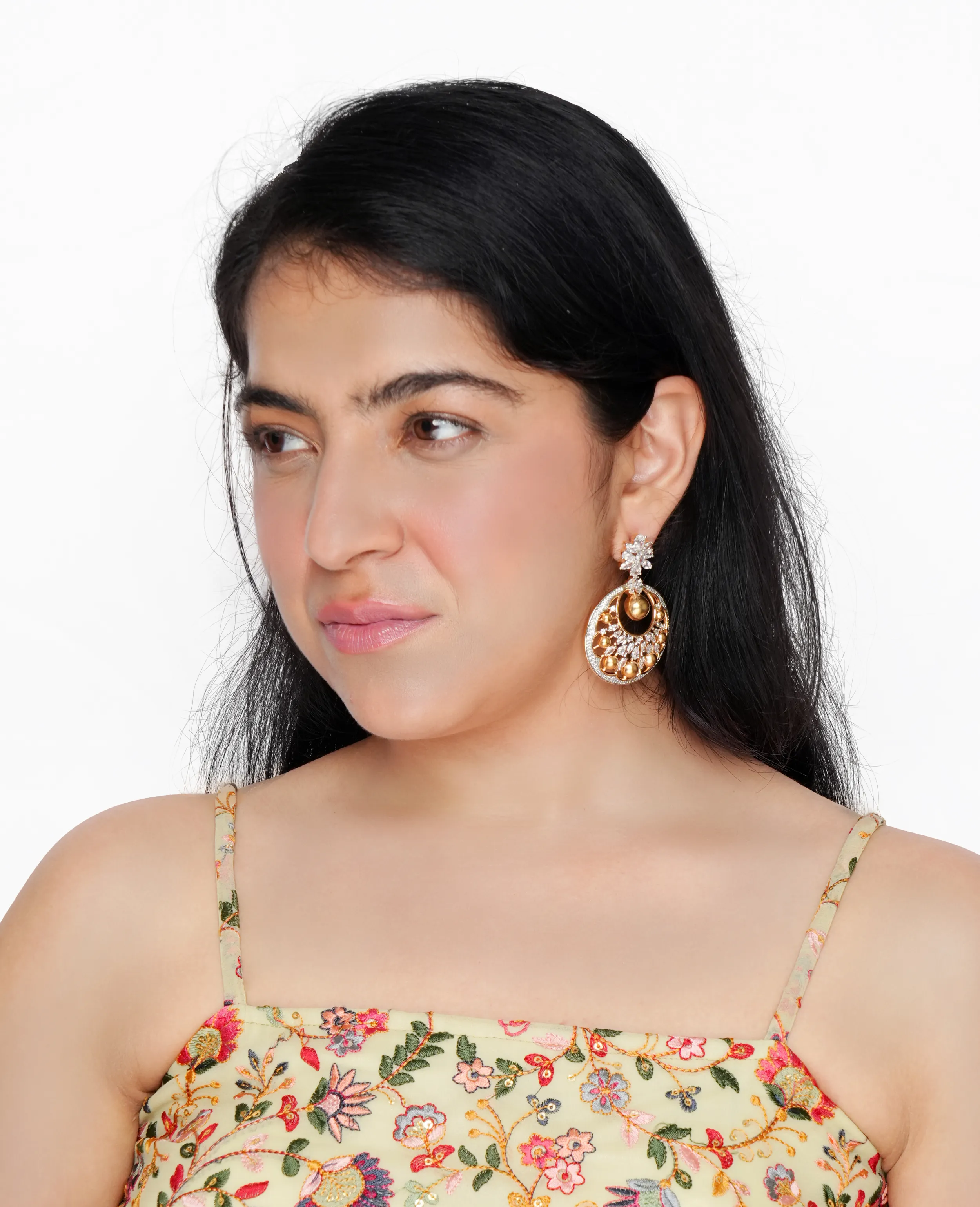 AD Chand Bali Earrings in Gold Finish - Timeless Elegance