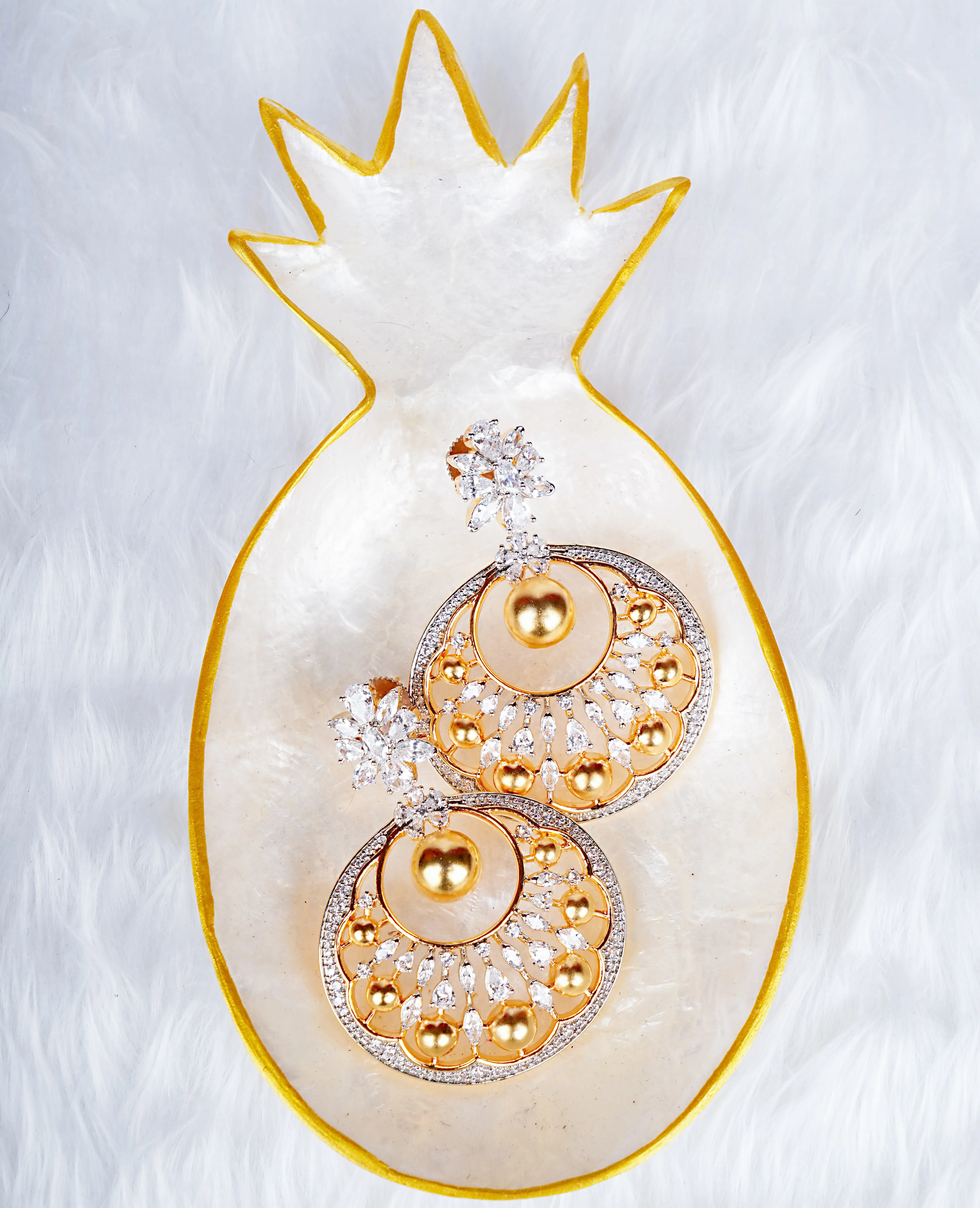 AD Chand Bali Earrings in Gold Finish - Timeless Elegance