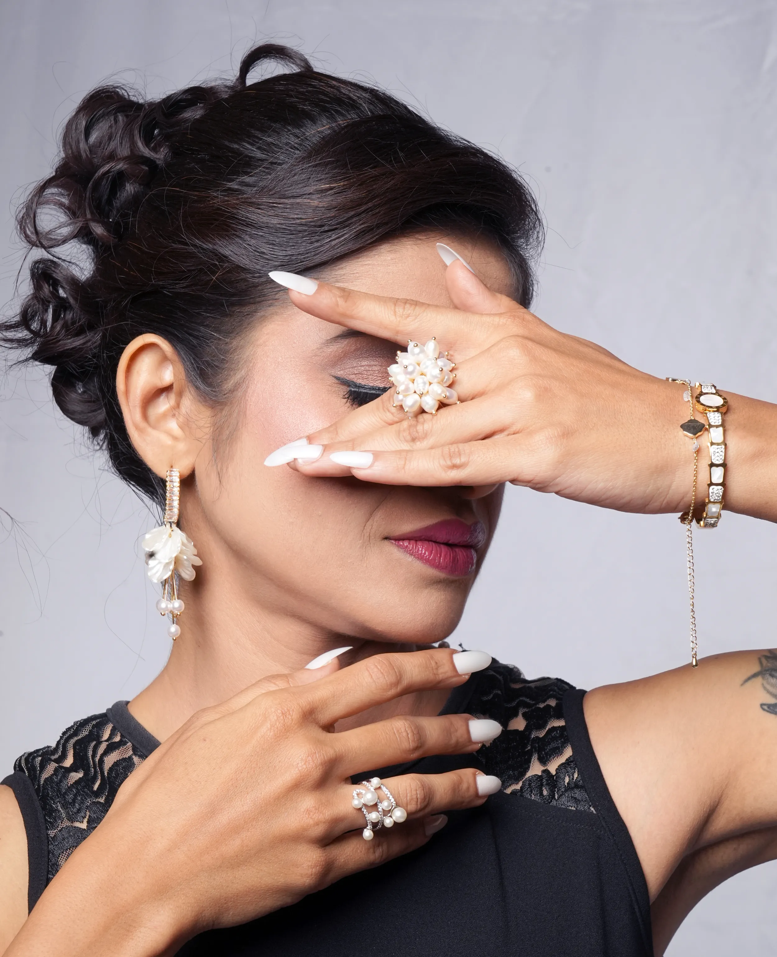 Western Bracelet with Mother of Pearls & AD 