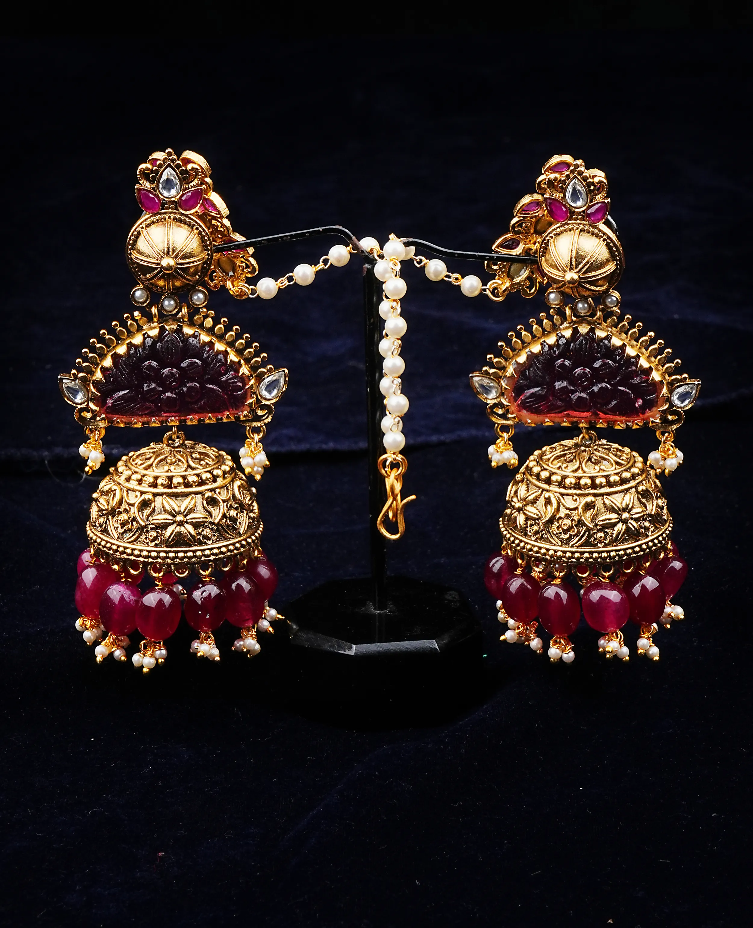 Vintage Hasli Pattern Necklace Set - 18K Gold-Plated 