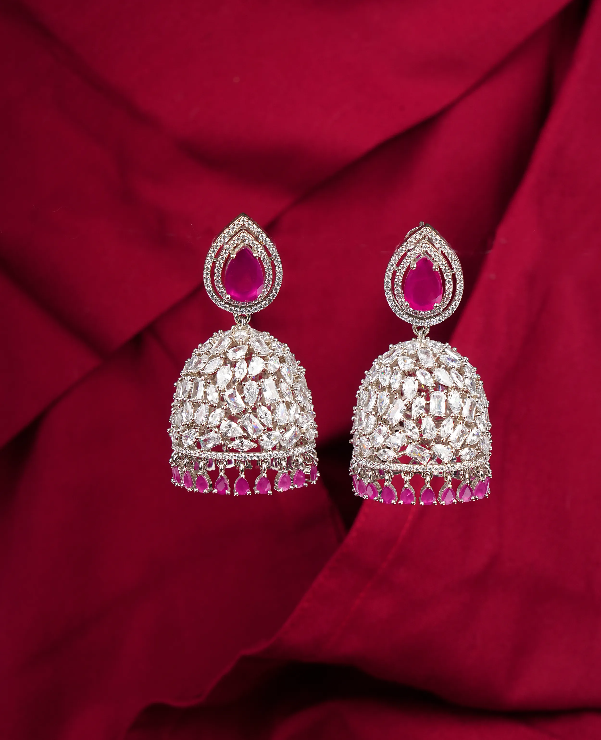 AD with Ruby Jhumki – A Touch of Regal Elegance