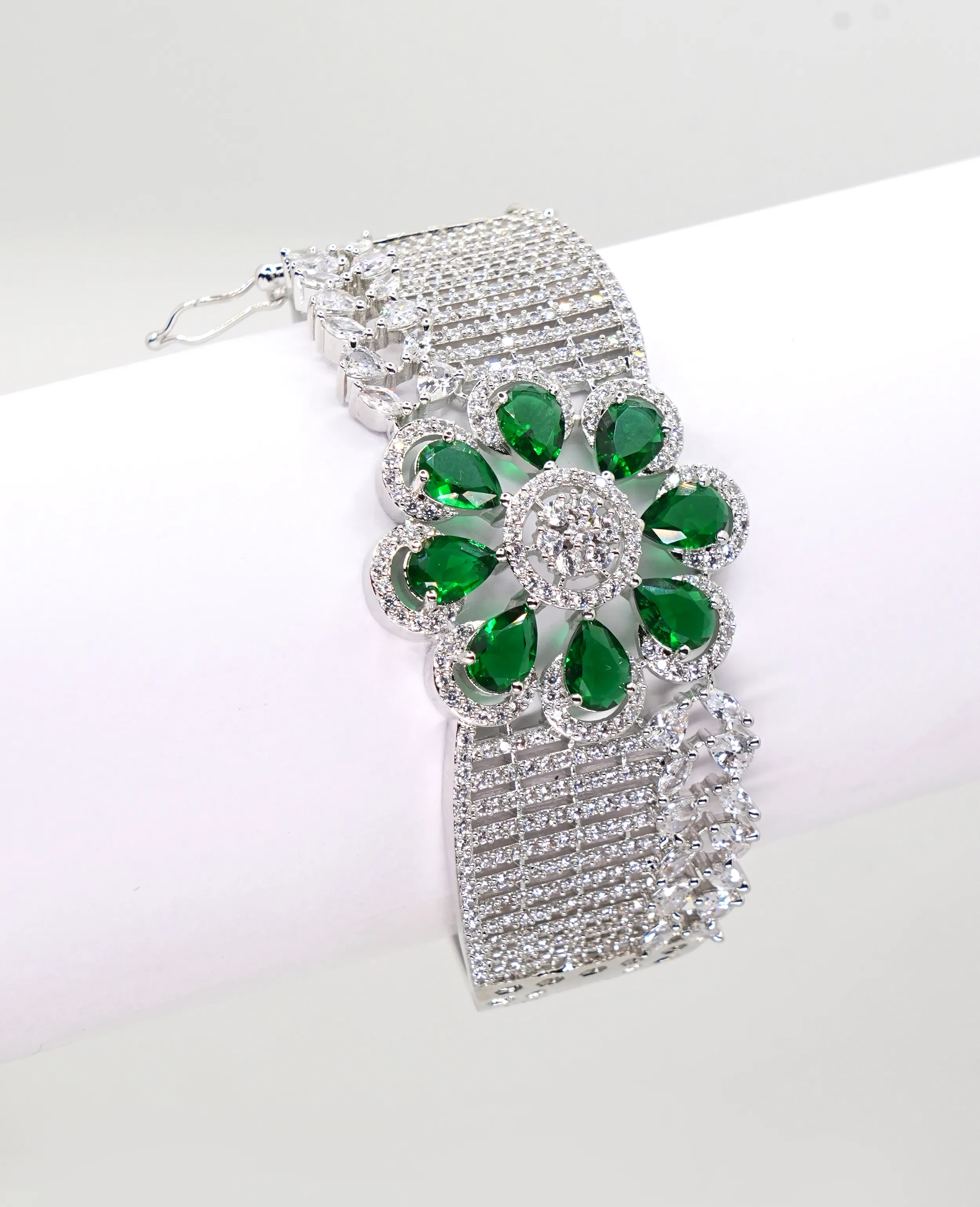 AD Bracelet with Emerald Detail 