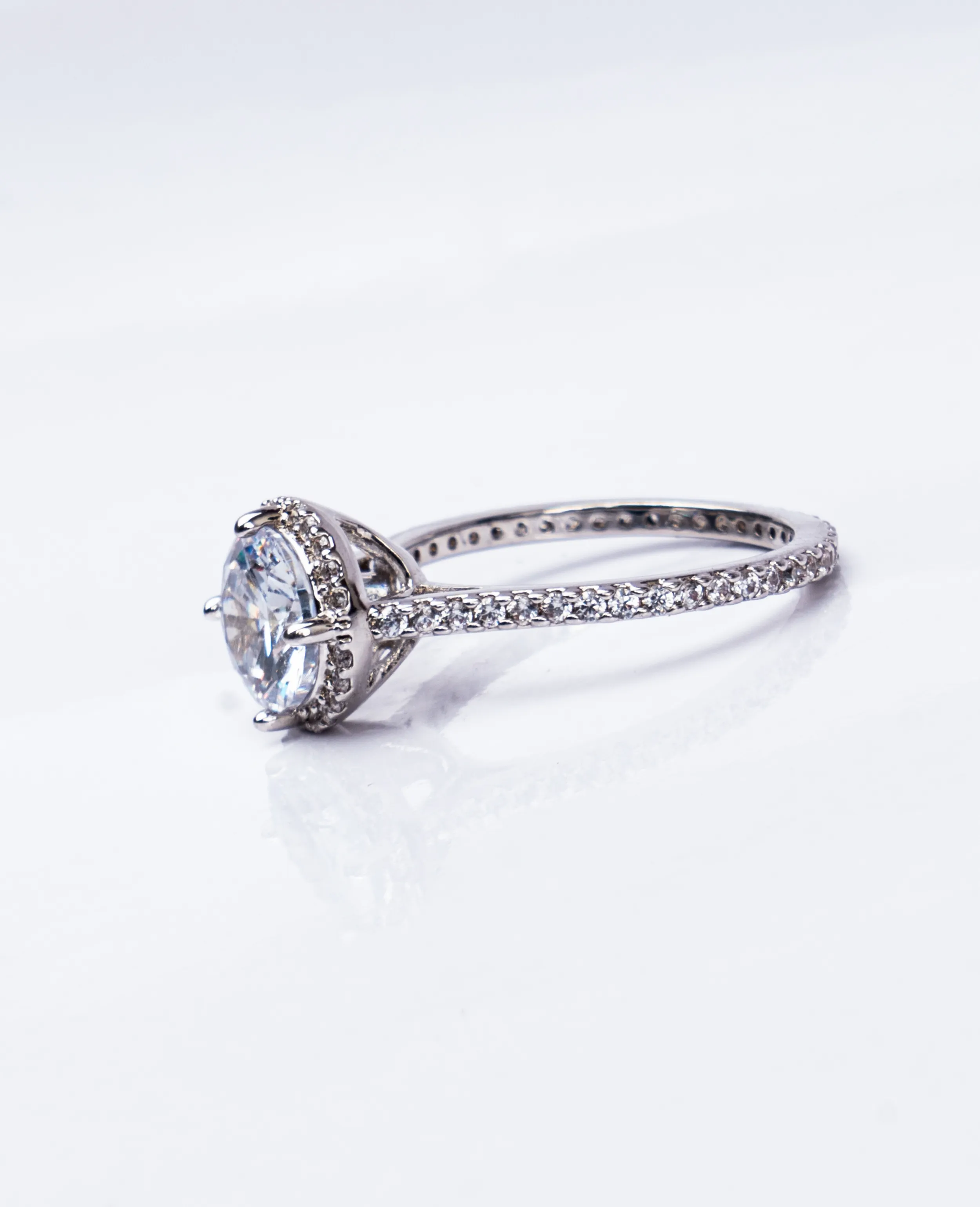 AD Silver-Plated Finger Ring