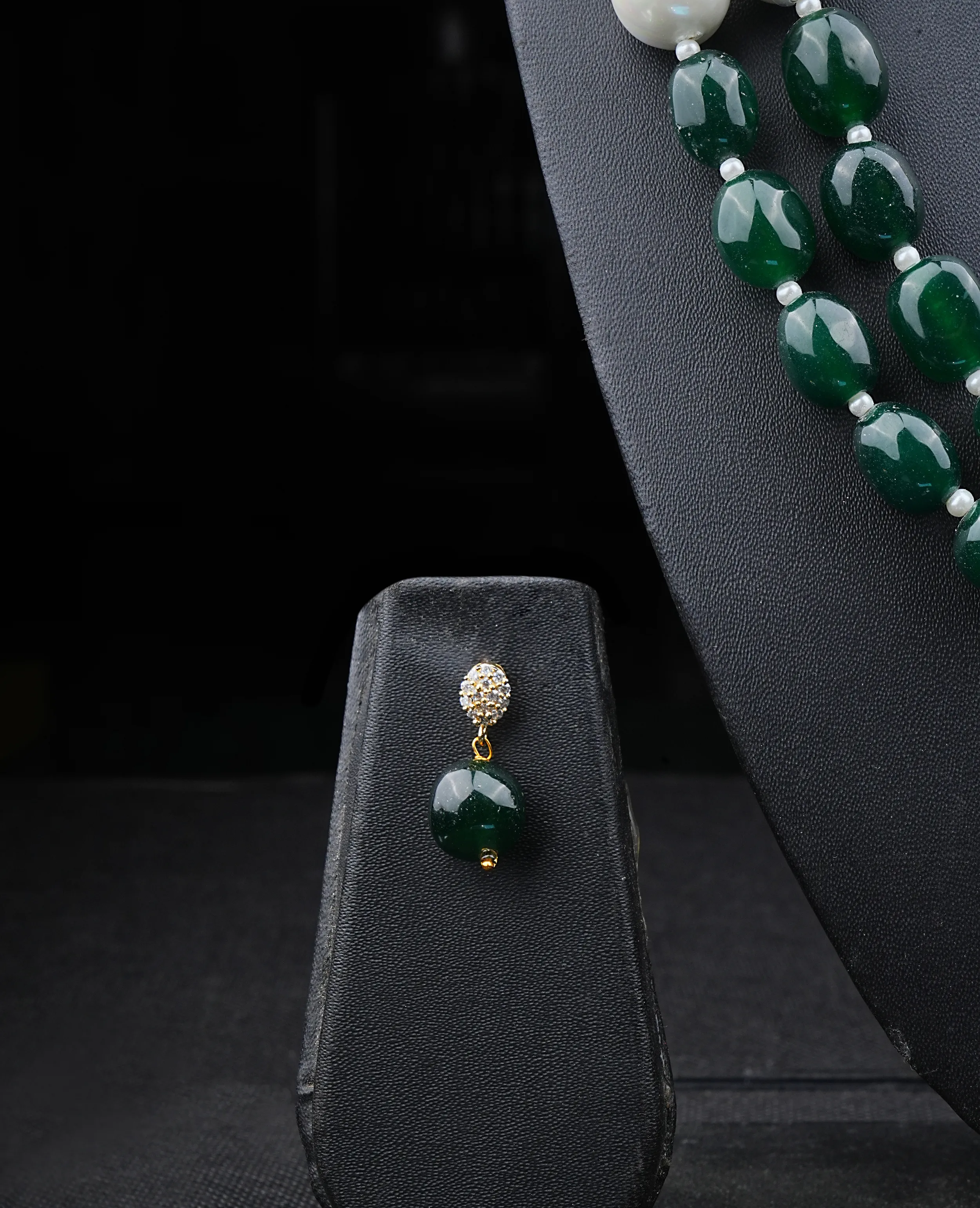 Emerald Semi-Precious Stone Mala 