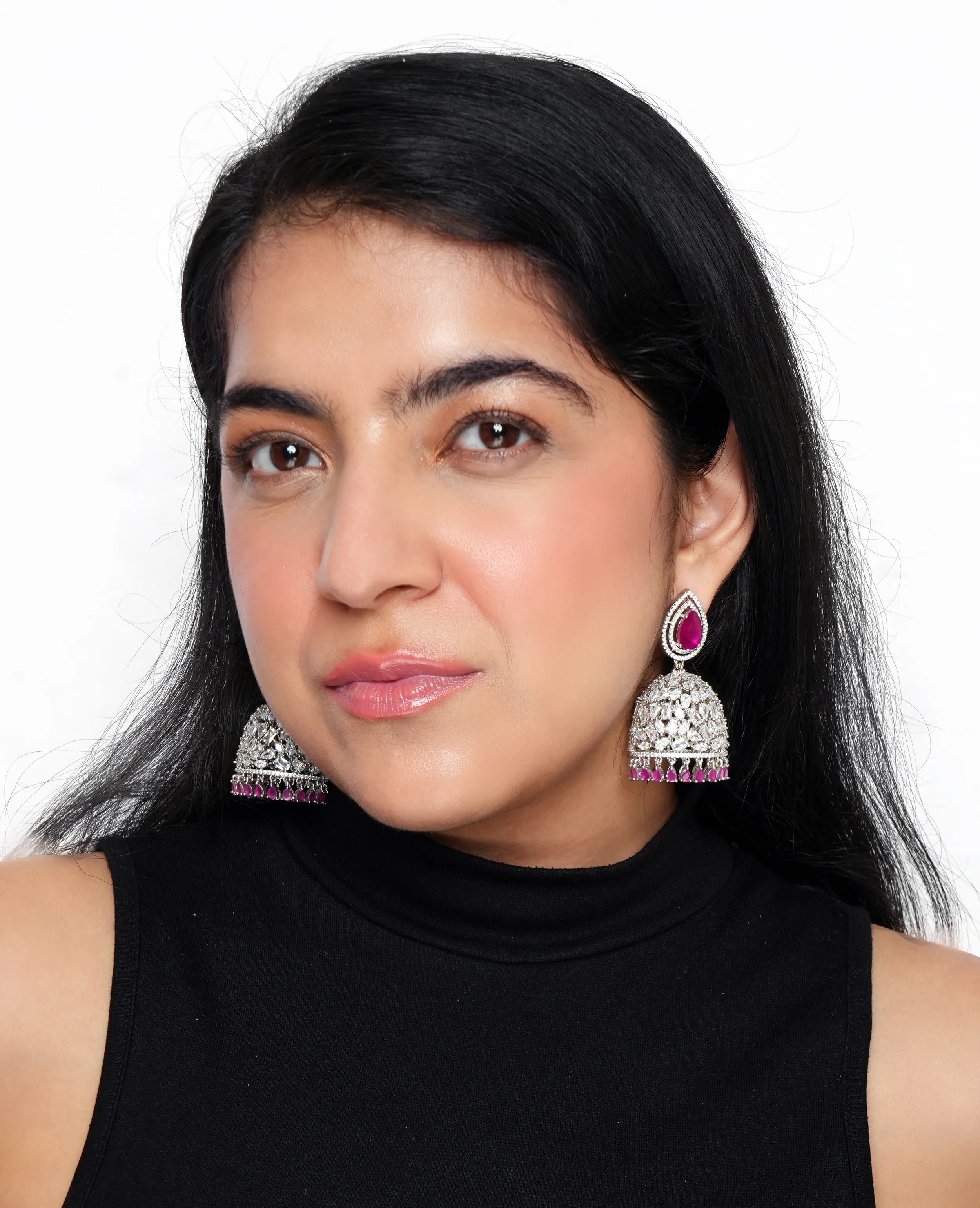 AD with Ruby Jhumki – A Touch of Regal Elegance