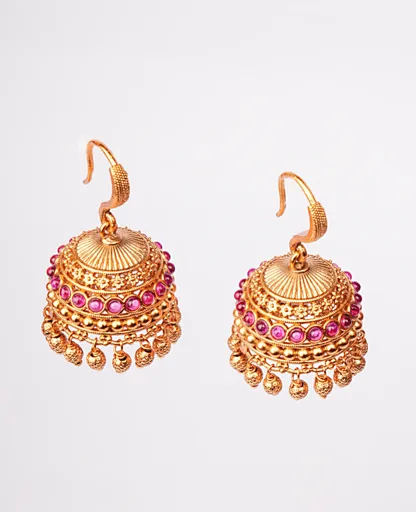 Gram Small Jhumki Earrings - Delicate Elegance
