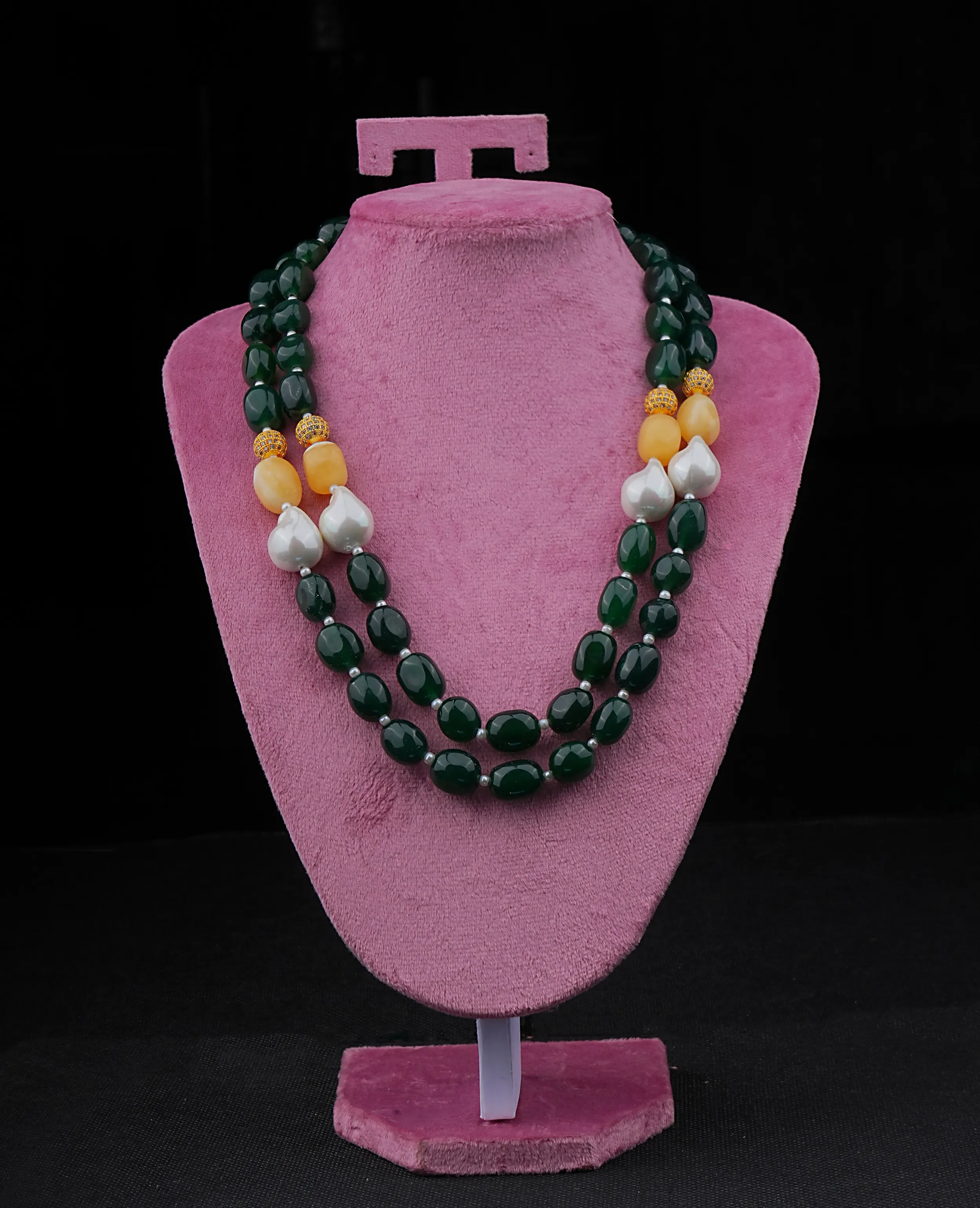 Emerald Semi-Precious Stone Mala 