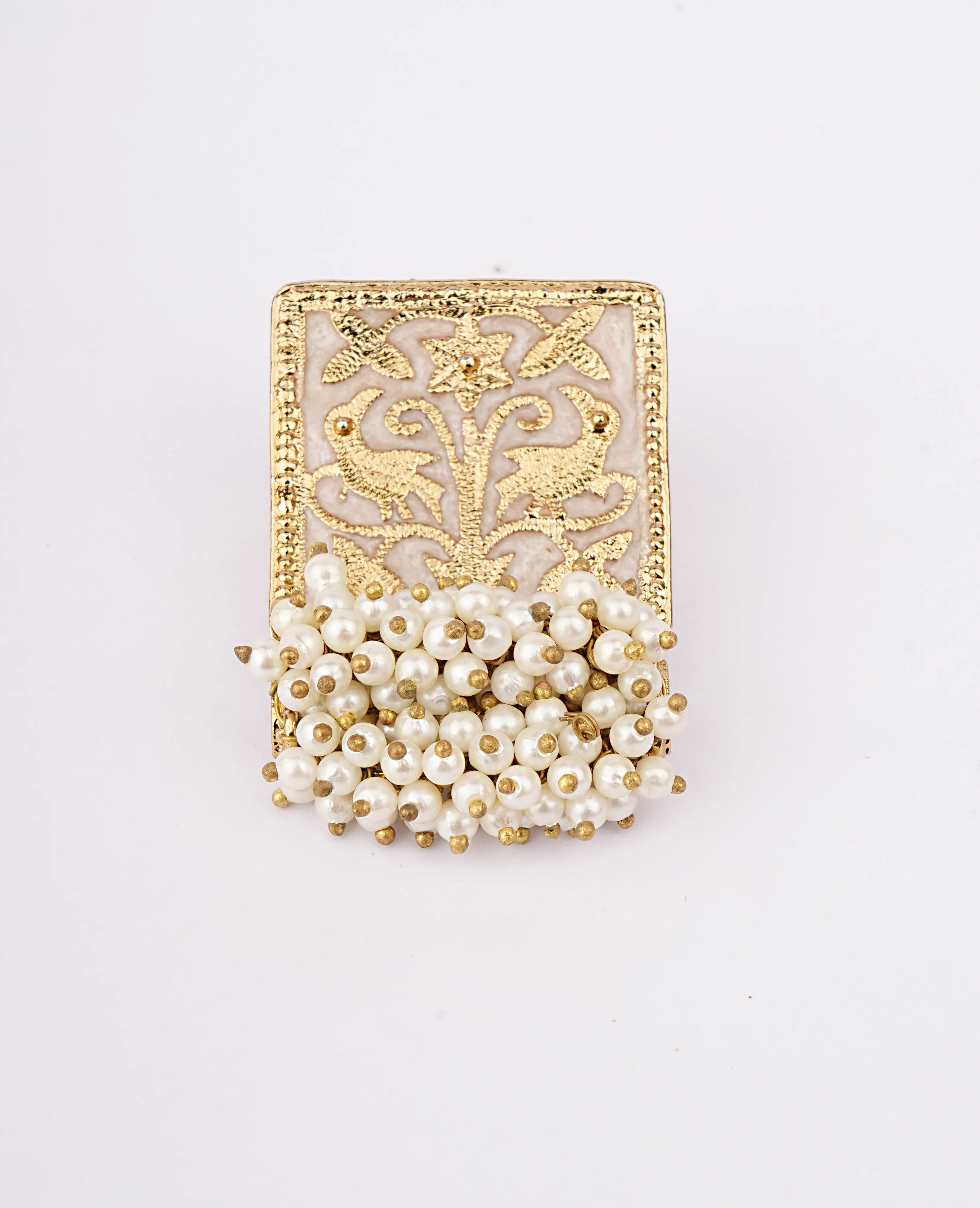 Dull Gold Finish Unique Pearl Tops – Effortlessly Elevate Your Look