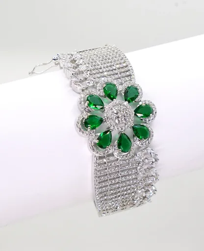 AD Bracelet with Emerald Detail 