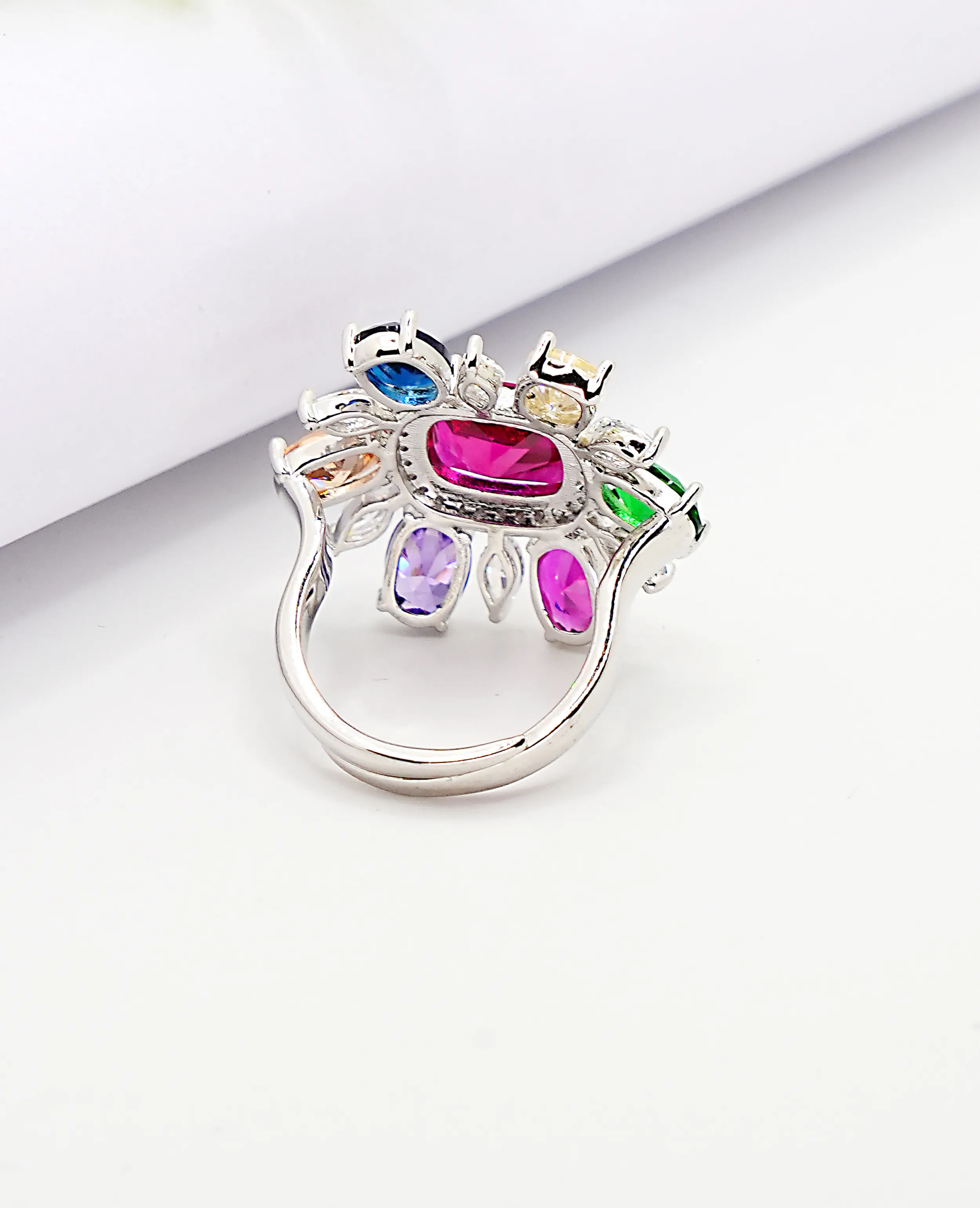 Multi-Color AD Finger Ring 