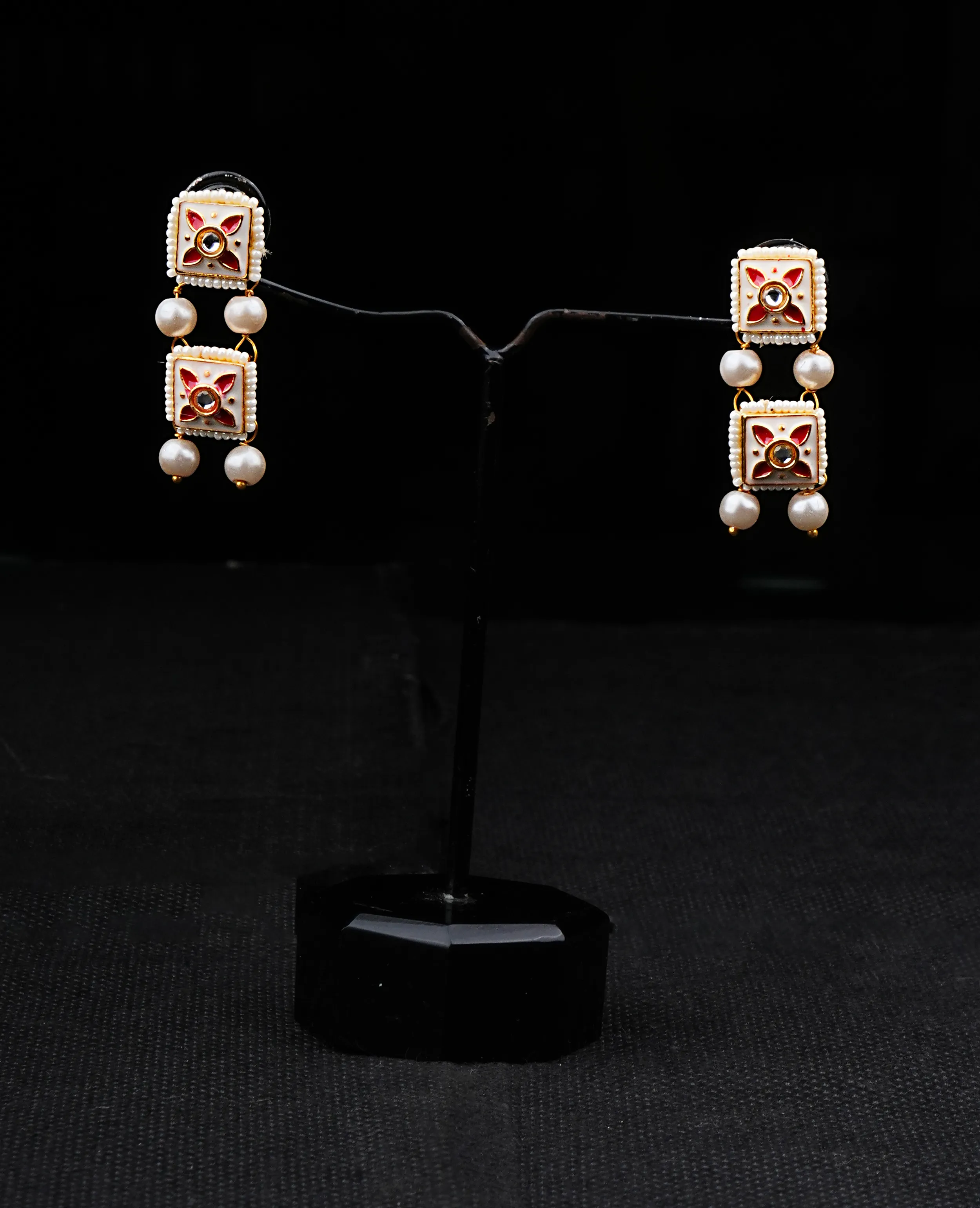 Freshwater Pearls with Meenakari Kundan Detailing