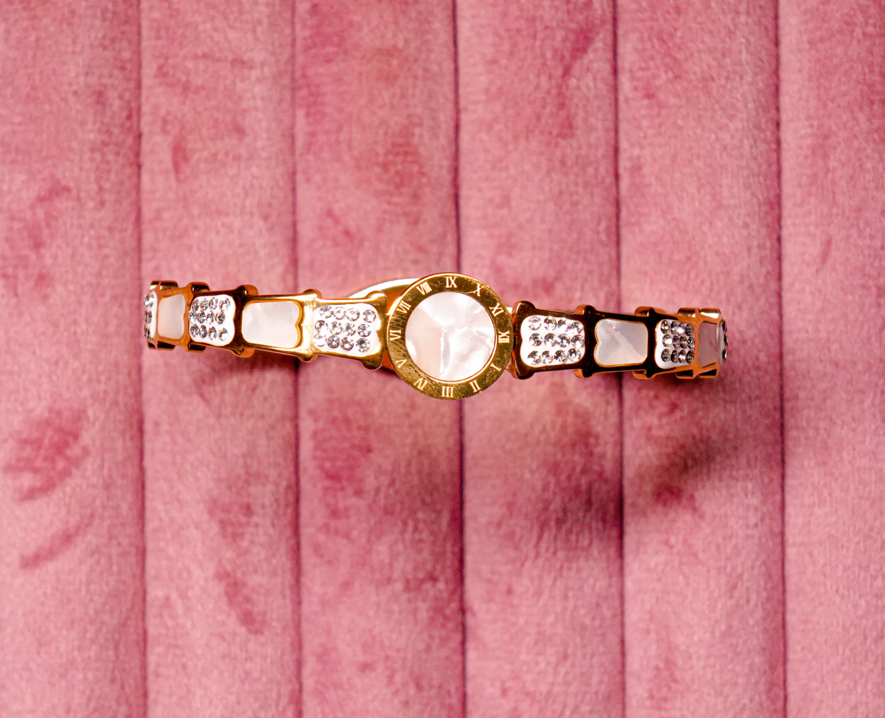 Western Bracelet with Mother of Pearls & AD 